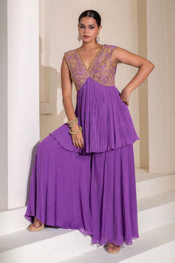 Rasasvada Embellished Kurta & Sharara Set 