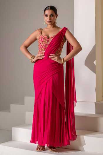 Rasasvada Embroidered Saree Gown 