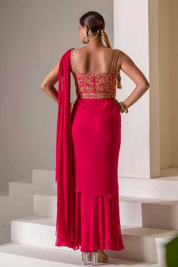 Rasasvada Embroidered Saree Gown 