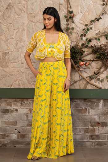 Senren By Eshana Raut Embroidered Cape Sharara Set 