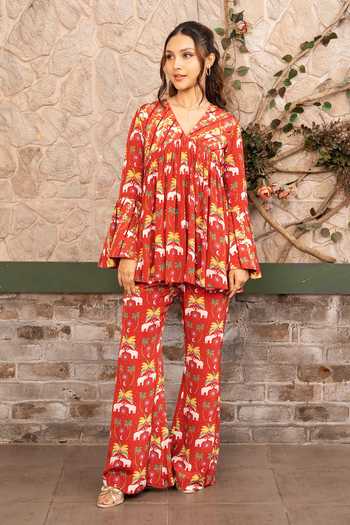 Senren By Eshana Raut Bohemian Print Kurta & Pant Set 