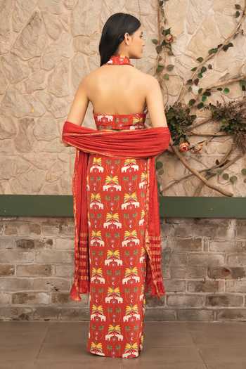 Senren By Eshana Raut Printed Skirt Set 