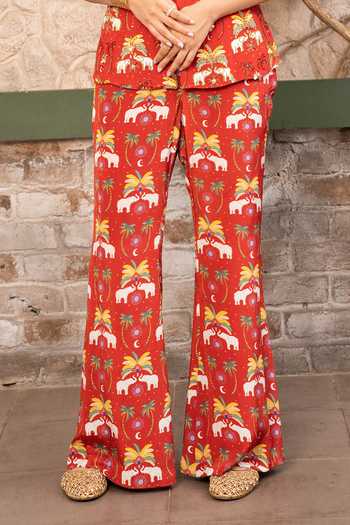 Buy Senren By Eshana Raut Maroon Crepe Sweetheart Neck Bohemian Print Peplum Top And Pant Set Online at Aza Fashions Buy_Senren By Eshana Raut_Maroon Crepe Sweetheart Neck Bohemian Print Peplum Top And Pant Set _Online_at_Aza_Fashions