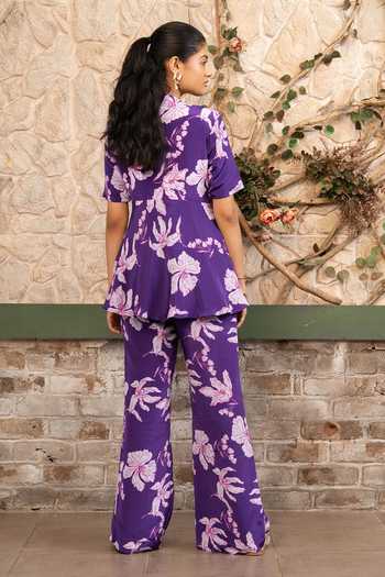 Senren By Eshana Raut Floral Print Top & Pant Set 