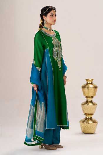 Almaari By Pooja Patel Morni Embroidered Kurta Palazzo Set 