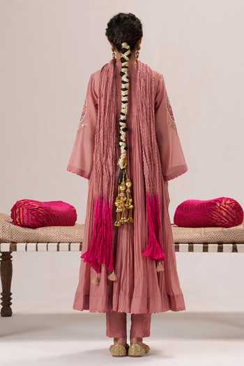 Almaari By Pooja Patel Rangrez Chanderi Silk Anarkali Set 