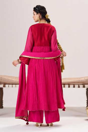 Almaari By Pooja Patel Zoya Chanderi Anarkali Set 