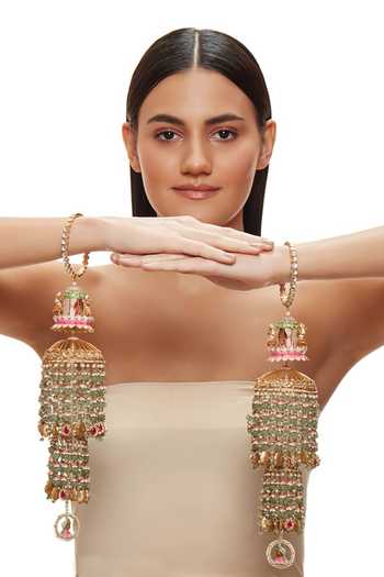 Raabta By Rahul Shivika Double Jhumki Pair Of Kaleeras 