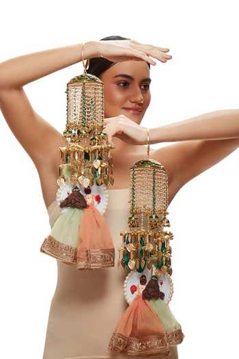 Raabta By Rahul Taru Embroidered Pair Of Kaleeras 