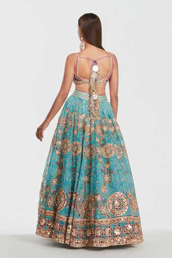 Abhinav Mishra Zari Embroidered Lehenga Set 
