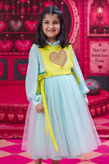 Buy Panchhi By Kanupriya Tibrewala Yellow Crepe, Tulle Pyaari Behna Embroidered Bib Skirt Set Online at Aza Fashions Buy_Panchhi By Kanupriya Tibrewala_Yellow Crepe, Tulle Pyaari Behna Embroidered Bib Skirt Set _Online_at_Aza_Fashions
