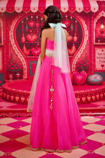 Panchhi By Kanupriya Tibrewala Dil Ki Dukaan Embroidered Blouse Lehenga Set