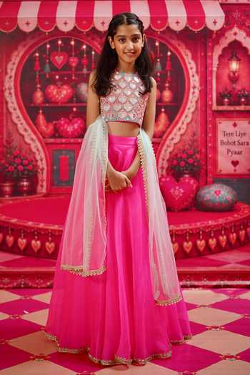 Panchhi By Kanupriya Tibrewala Dil Ki Dukaan Embroidered Blouse Lehenga Set