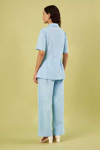 Vinusto Notch Collar Shirt & Pant Set 