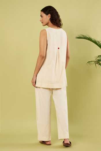 Vinusto Handloom Cotton Top & Pant Set 