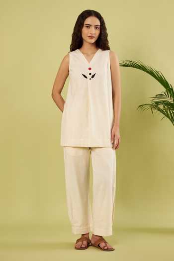 Vinusto Handloom Cotton Top & Pant Set 