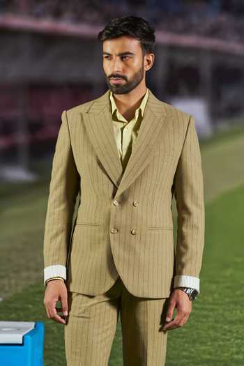 Philocaly Kyle Double Breasted Striped Blazer & Trouser Set 