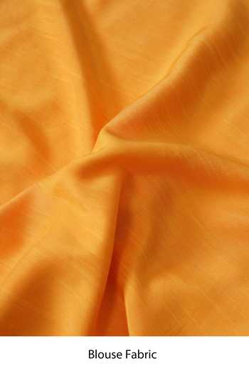 Jhambthreads Yellow Silk, Modal, Dupion Floral Pattern Saree With Unstitched Blouse Fabric Online at Aza Fashions Jhambthreads_Yellow Silk, Modal, Dupion Floral Pattern Saree With Unstitched Blouse Fabric _Online_at_Aza_Fashions