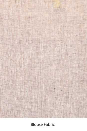 Jhambthreads Off White Linen Saree With Running Blouse Online at Aza Fashions Jhambthreads_Off White Linen Saree With Running Blouse _Online_at_Aza_Fashions