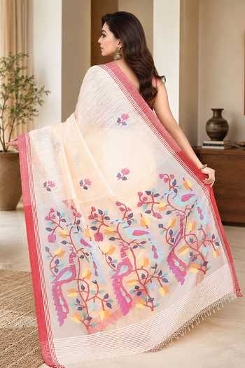 Jhambthreads Matka Silk Saree With Running Blouse 