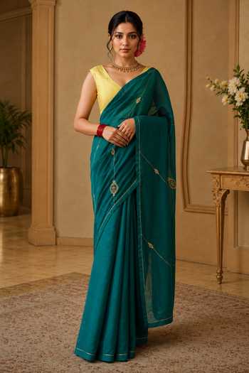 Jhambthreads Cotton Silk Saree With Running Blouse