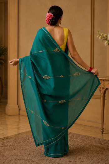 Jhambthreads Cotton Silk Saree With Running Blouse