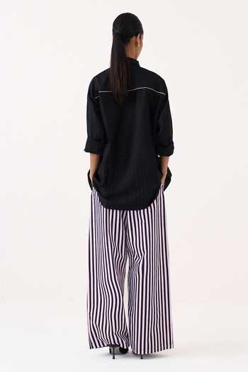 Three Chanderi Poplin Shirt & Pant Set
