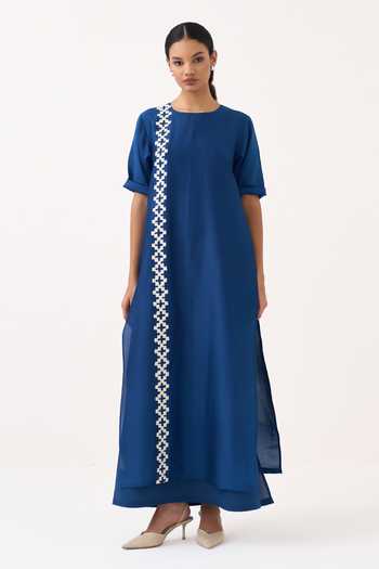 Three Chanderi & Mul Dress