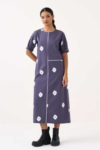 Three Printed Poplin Regular Fit Dress