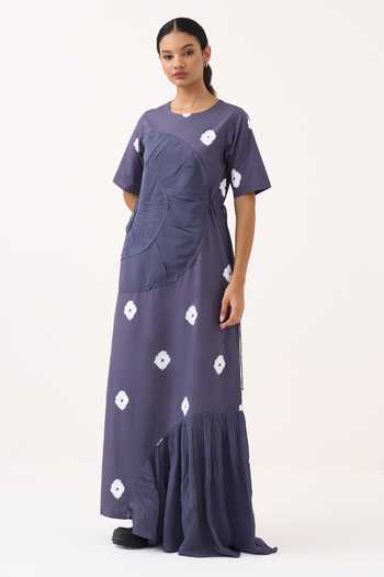 Three Block Print Dress