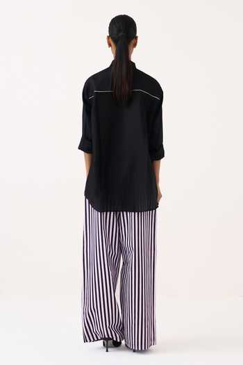 Three Patch Pocket Chanderi Shirt
