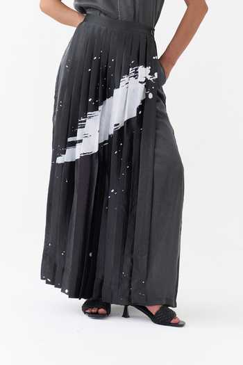 Shop Three Grey Tissue Metallic Skirt Online at Aza Fashions Shop_Three_Grey Tissue Metallic Skirt _Online_at_Aza_Fashions