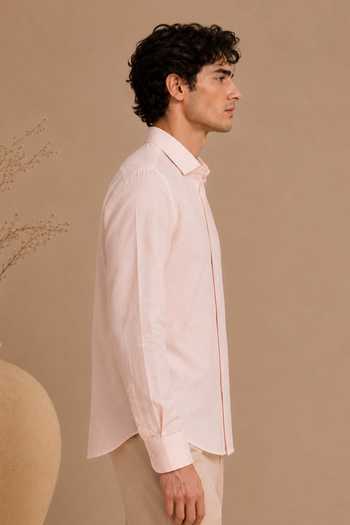 Mayank Modi - Men Pink Silk, Bemberg Baby Shirt Online at Aza Fashions Mayank Modi - Men_Pink Silk, Bemberg Baby Shirt _Online_at_Aza_Fashions