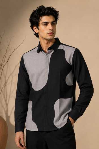 Mayank Modi - Men Color Block Shirt