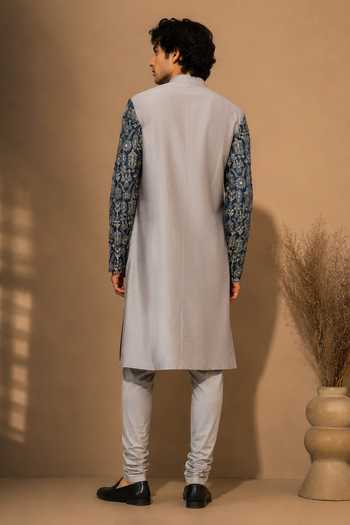 Mayank Modi - Men Silk Chanderi Kurta Set 