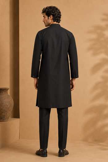Mayank Modi - Men Cotton Silk Kurta Set