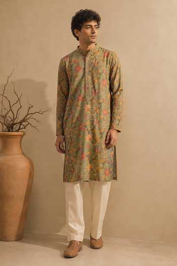 Mayank Modi - Men Printed Kurta Set