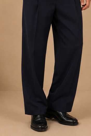 Mayank Modi - Men_Blue Chanderi Silk Shirt And Pant Set _Online_at_Aza_Fashions