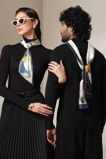 Dusala His & Her Abstract Silk Gift Set