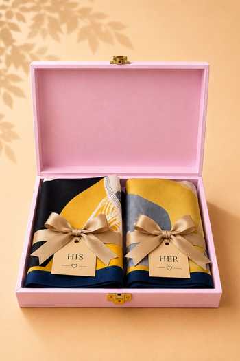 Dusala His & Her Abstract Silk Gift Set