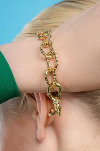 Arvino Gold Plated Fortress Link Bracelet Online at Aza Fashions Arvino_Gold Plated Fortress Link Bracelet _Online_at_Aza_Fashions