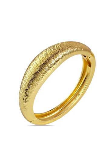 Arvino Textured Gold Openable Bangle - Single Pc 