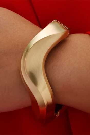 Arvino Gold Plated Loop Openable Cuff Bangle - Single Pc Online at Aza Fashions Arvino_Gold Plated Loop Openable Cuff Bangle - Single Pc _Online_at_Aza_Fashions