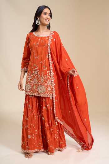 Aariyana Couture Embroidered Kurta Sharara Set 