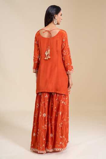 Aariyana Couture Embroidered Kurta Sharara Set 