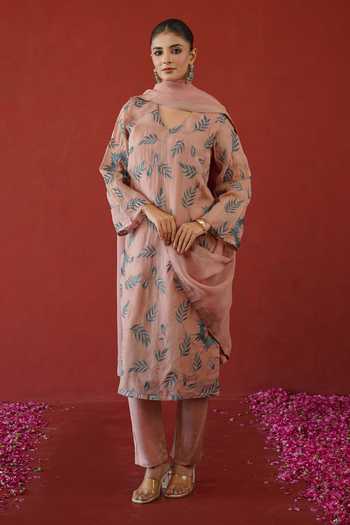 Masoomm Embroidered Kurta Pant Set 