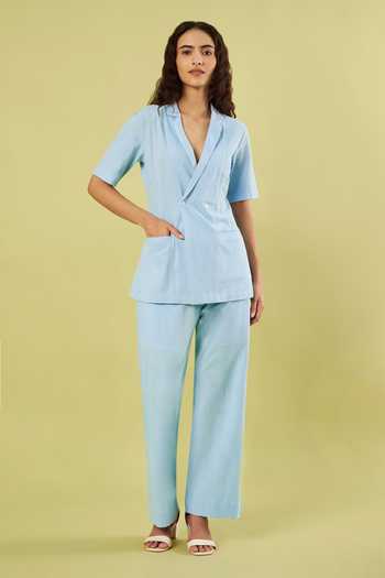 Vinusto Notch Collar Shirt & Pant Set 