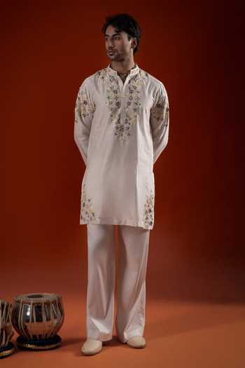 Sanchit Sharma Floral Embroidered Kurta Set 