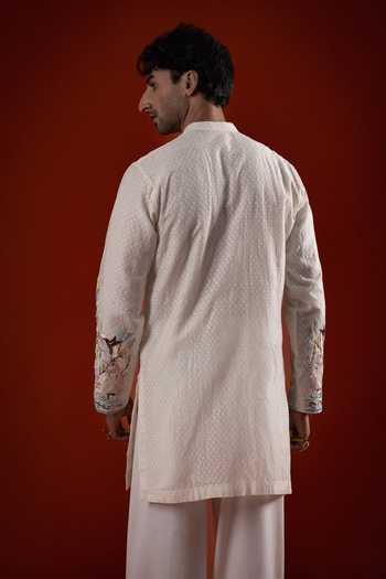 Sanchit Sharma Botanical Embroidered Kurta Set 