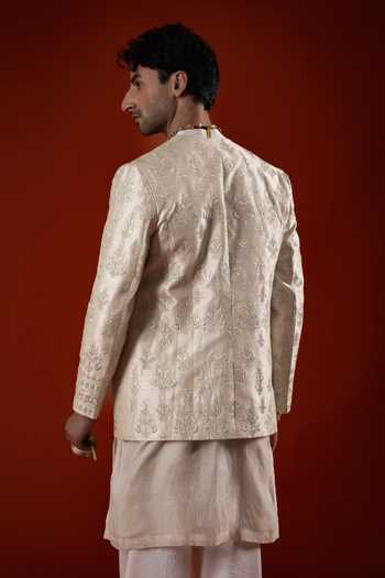 Sanchit Sharma Embroidered Jacket & Kurta Set 